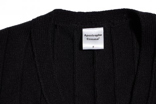 Кардиган на молнии с вертикальными полосами (Black)
