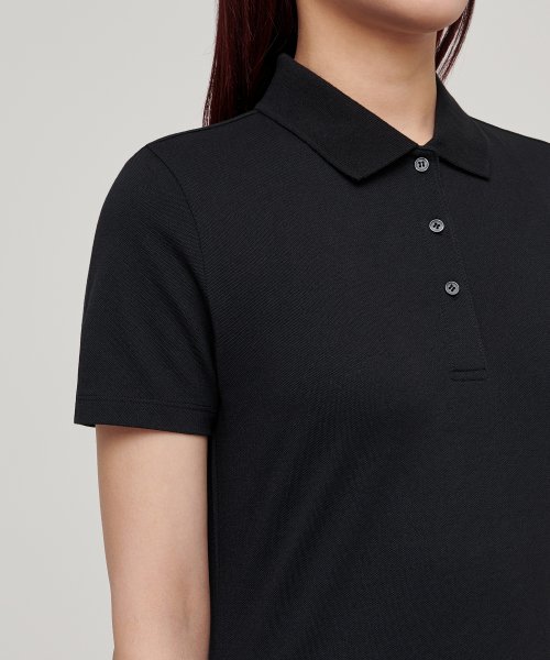 black polo top womens