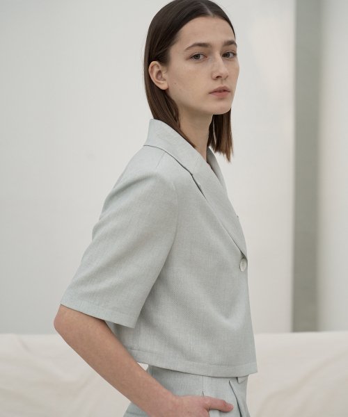CROPPED SINGLE-BREASTED TUX куртка