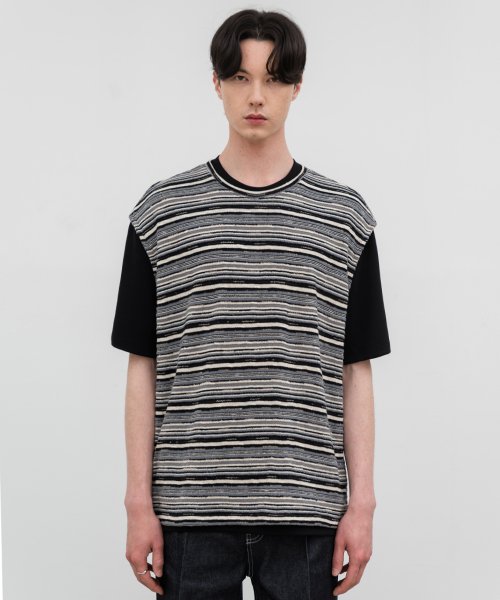 Вязаный жилет Jacquard Round, BLACK