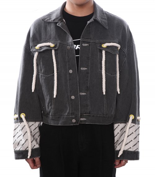 QUATRE-ROPE STREET DENIM JACKET BLACK