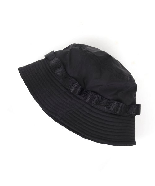 MUSINSA | PIECEMAKER [EZwithPIECE] STRAP BUCKET HAT (BLACK)