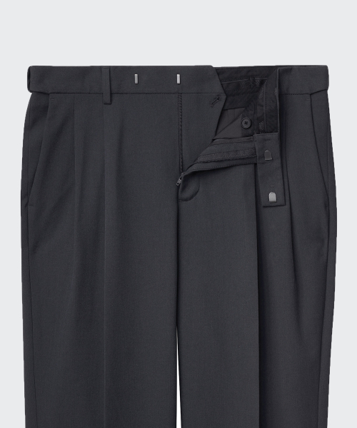 REAL WIDE HIDDEN BANDING SLACKS GREY