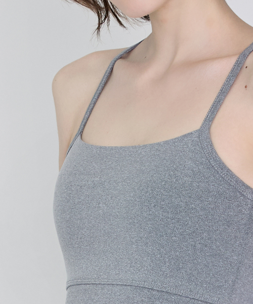 Женский кроп-топ для йоги DEVI-TS0032-Grey, пилатес Phenomi