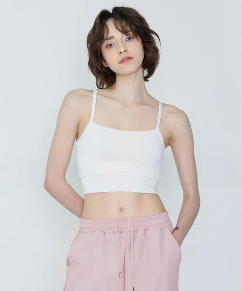 Женский кроп-топ для йоги и пилатеса DEVI-TS0032-White