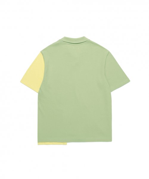 M.Nii x LAB12 Coloring OVER FIT PK T-Shirts / Mint+Yellow