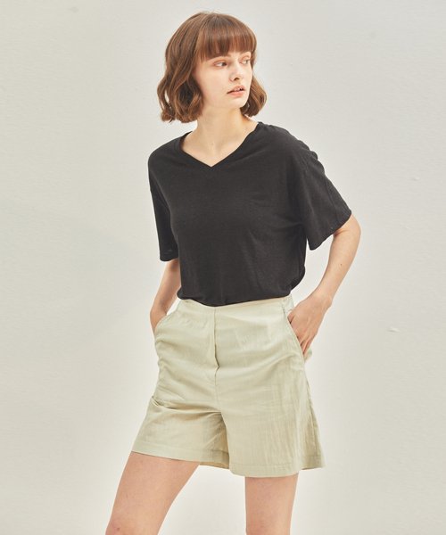 Banding Shorts Khaki Beige