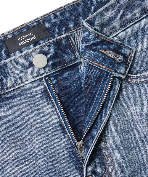 TAPERED CROP DENIM PANTS LIGHT INDIGO