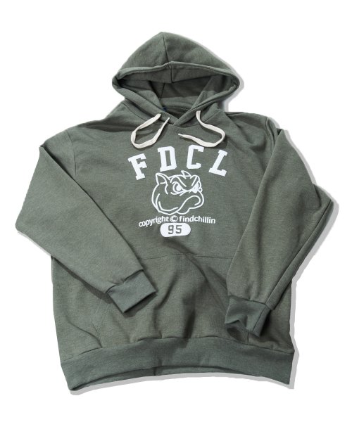 Худи FG5121 с логотипом bulldog arch Forest Green