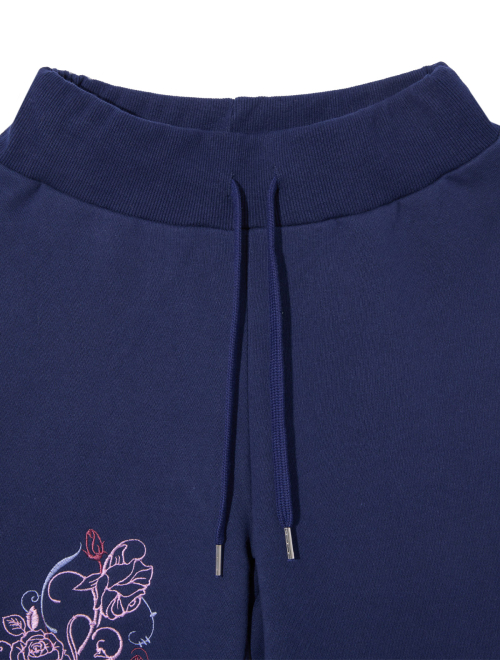 Спортивные штаны Rose Tattoo из хлопка-Navy