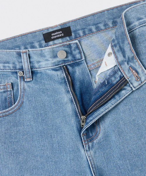 STRAIGHT DENIM PANTS [LIGHT INDIGO] thumbnail 5
