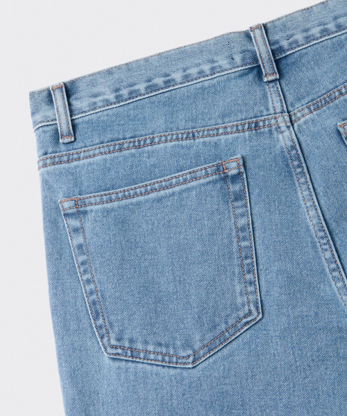STRAIGHT DENIM PANTS [LIGHT INDIGO] thumbnail 7