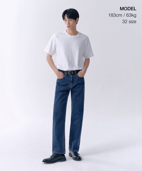 STRAIGHT DENIM PANTS MEDIUM INDIGO