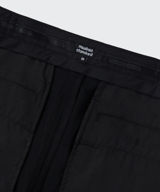 MUSINSA STANDARD リラックスドテーパードヒドゥンバンディングクロップスラックス [ブラック] 画像 4