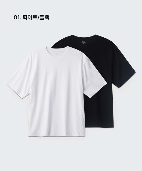 [Cooltandard] Relaxed Fit Crew Neck T-Shirt 2-Pack thumbnail 2