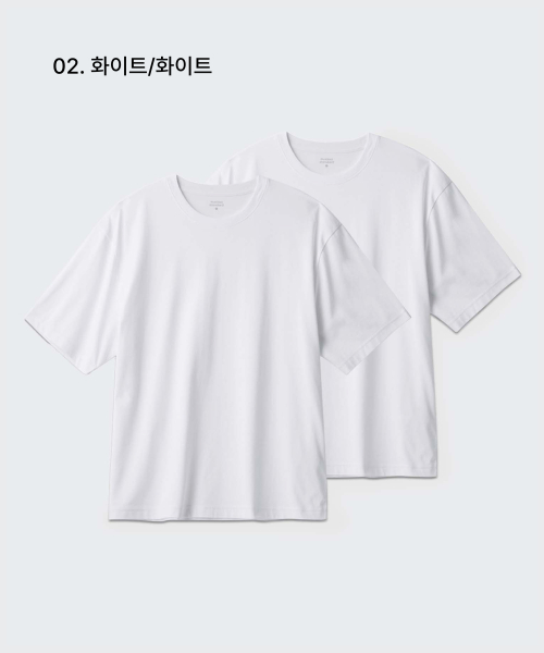 [Cooltandard] Relaxed Fit Crew Neck T-Shirt 2-Pack thumbnail 3