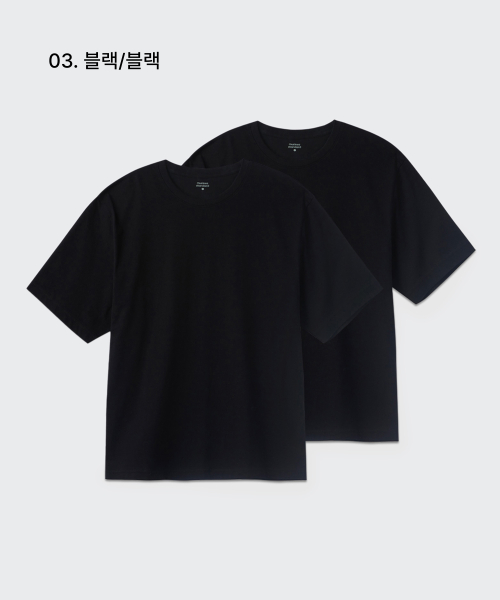 [Cooltandard] Relaxed Fit Crew Neck T-Shirt 2-Pack thumbnail 4