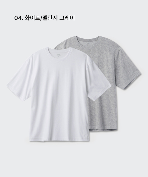 [Cooltandard] Relaxed Fit Crew Neck T-Shirt 2-Pack thumbnail 5