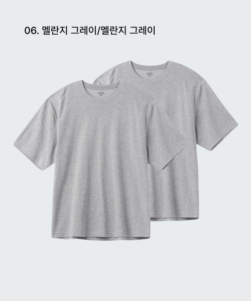 [Cooltandard] Relaxed Fit Crew Neck T-Shirt 2-Pack thumbnail 7