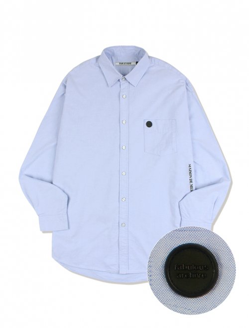 Рубашка UNISEX полуоверсайз оксфорд Light Blue (FCB3SH302M)