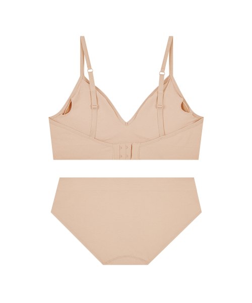 MUSINSA  HYGGE UNDERWEAR [DAILY] Daily bralette panty set - Skin