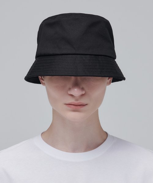 Oversized Cotton Bucket Hat [Black] thumbnail 2