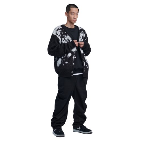 MUSINSA | NOMANUAL PPS HAIRY CARDIGAN - BLACK