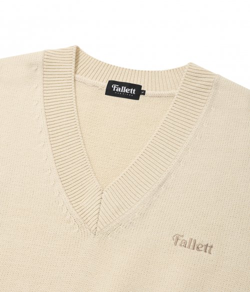 Вязаный жилет с V-образным вырезом Beige