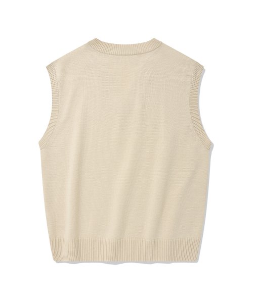 Вязаный жилет с V-образным вырезом Beige