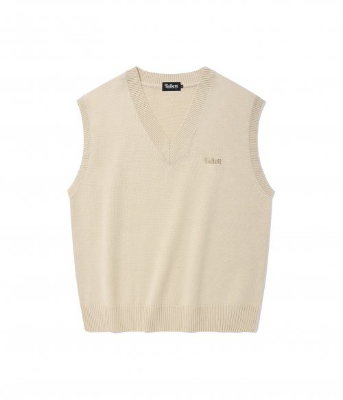 Вязаный жилет с V-образным вырезом Beige