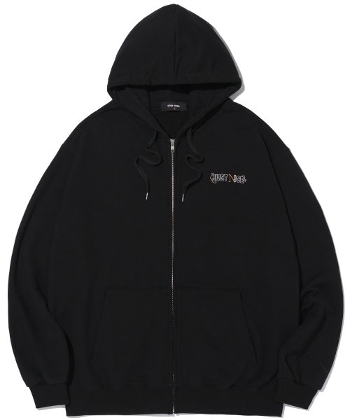 black hoodie with zipper