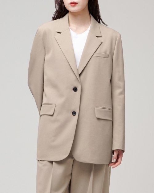 MUSINSA | MUSINSA STANDARD WOMENS OVERSIZED BLAZER [BEIGE]