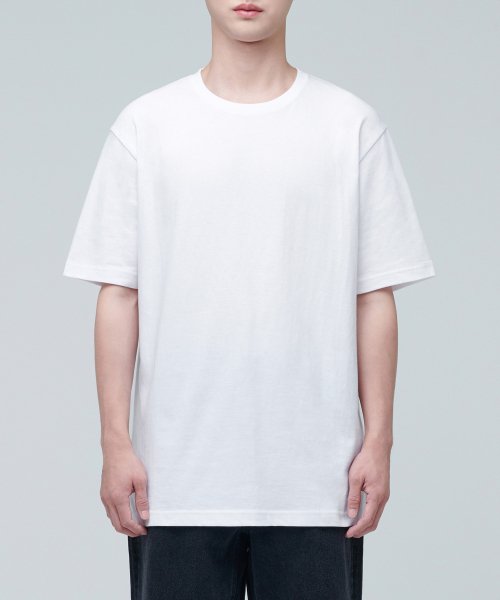 무신사 스탠다드(Musinsa Standard) 레이어드 크루 넥 반팔 티셔츠_일반 기장 [화이트] - 14,290 | 무신사