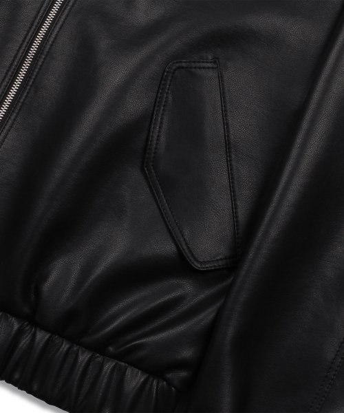DOFFJASON オーバーフィット ビーガンレザー ボンバージャケット 画像 5
