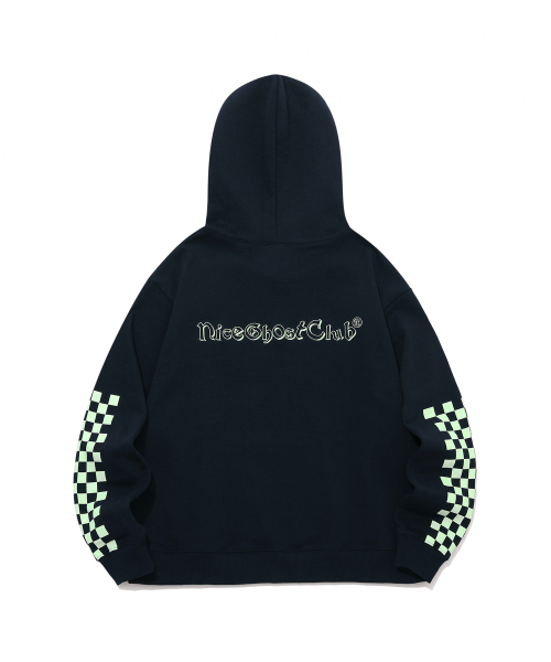 CHECK BOARD HOODIE_NAVY(NG2BFUM404A)