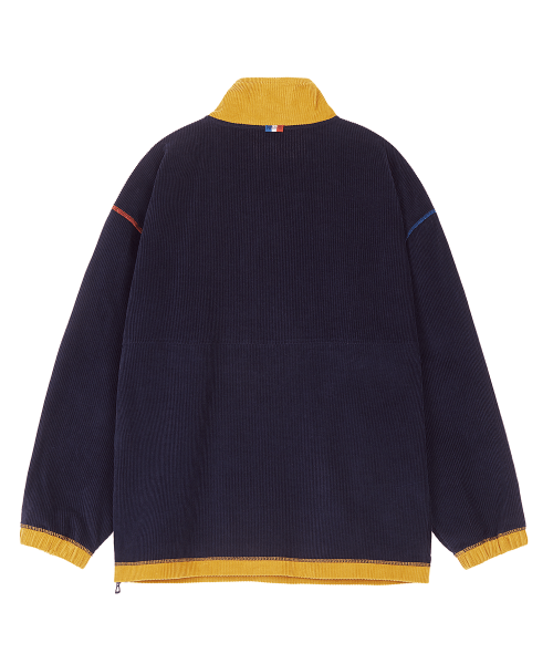 CORDUROY HALF ZIP-UP тёмно-синий