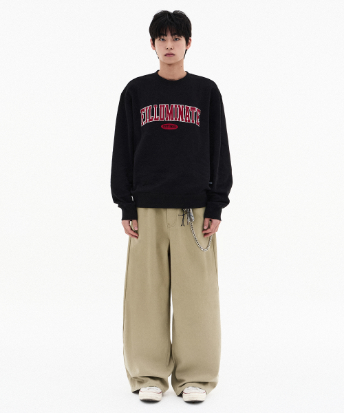 OVERSIZED ARCH LOGO SWEATSHIRT - NAVY thumbnail 6