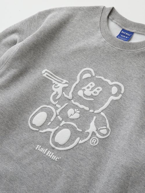 MUSINSA | BADBLUE BadBear Puff Sweatshirt Gray
