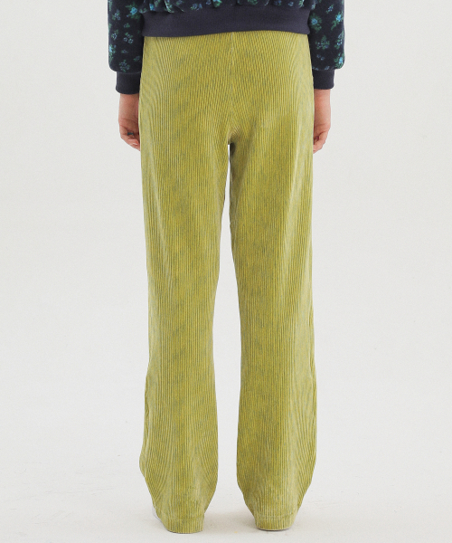 Two Tone Velour Pant Light Green