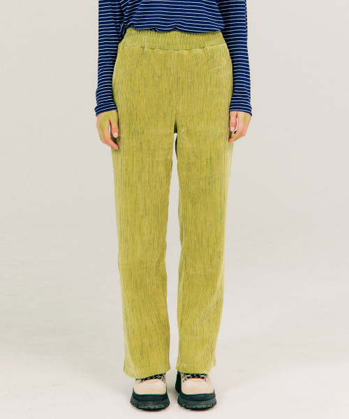 Two Tone Velour Pant Light Green