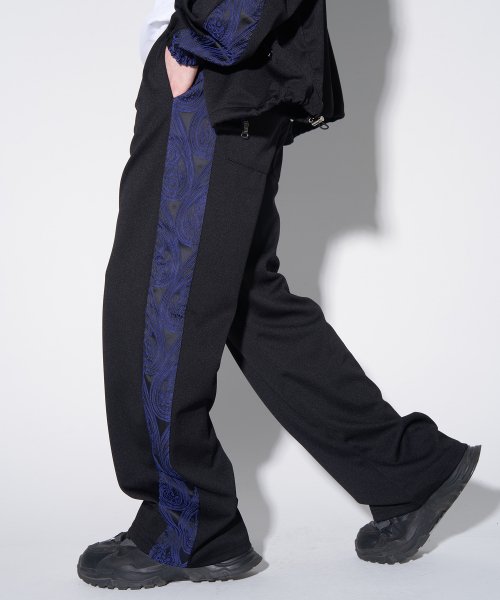 MUSINSA公式 | SSERPE Blue Paisley Jacquard Track Pants