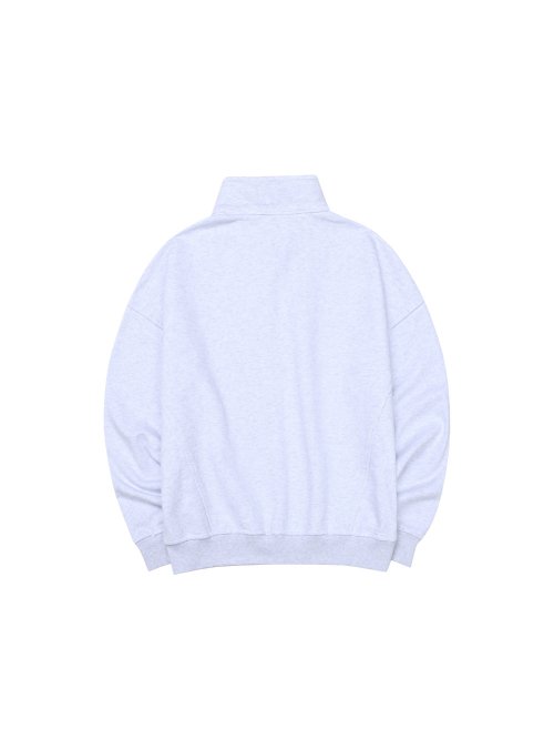 SIGNATURE LOGO HALF ZIP-PU (MELANGE серый)