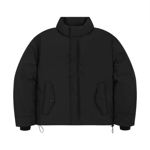 Короткий пуховик Simple Military BLACK