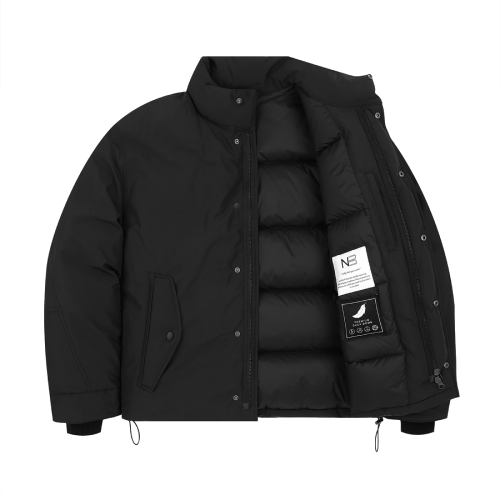 Короткий пуховик Simple Military BLACK