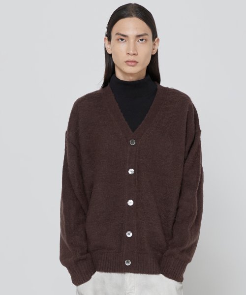 MUSINSA | MILLO New Crown Mohair Cardigan [Brown]