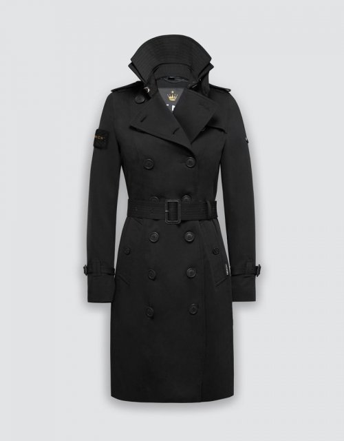 Queen Classic тренч (Black/Black/Gold)