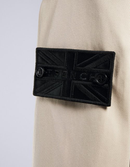 Приталенный тренч (STONE/BLACK/BLACK)
