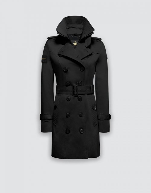 Slim тренч (Black/Black/Gold)
