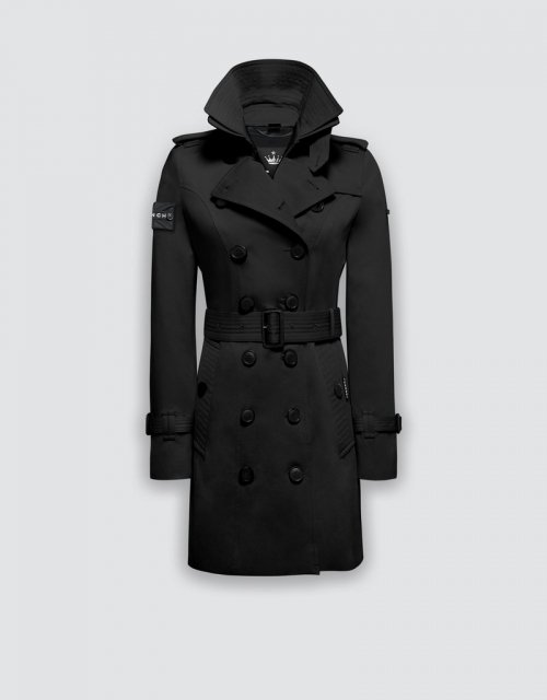 Тонкий тренч (BLACK/BLACK/BLACK)