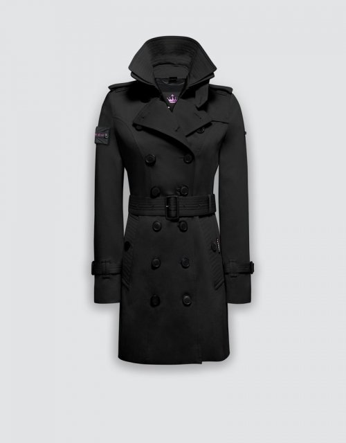 Slim тренч (Black/Black/Hotpink)